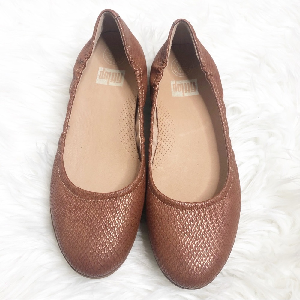 FitFlop Superballerina Ballet Flat Sz 9 Snake